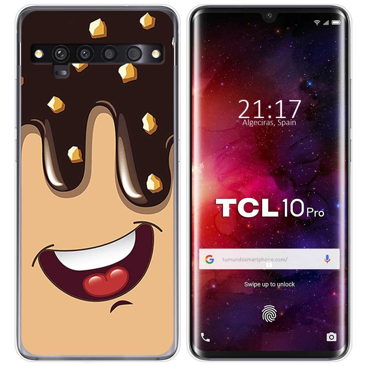 Funda Gel Tpu para TCL 10 Pro diseño Helado Chocolate Dibujos