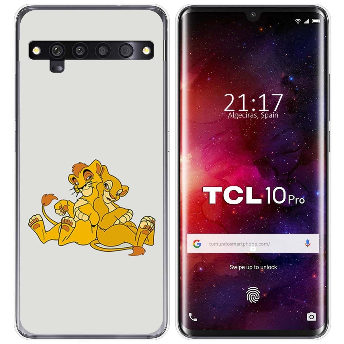 Funda Gel Tpu para TCL 10 Pro diseño Leones Dibujos