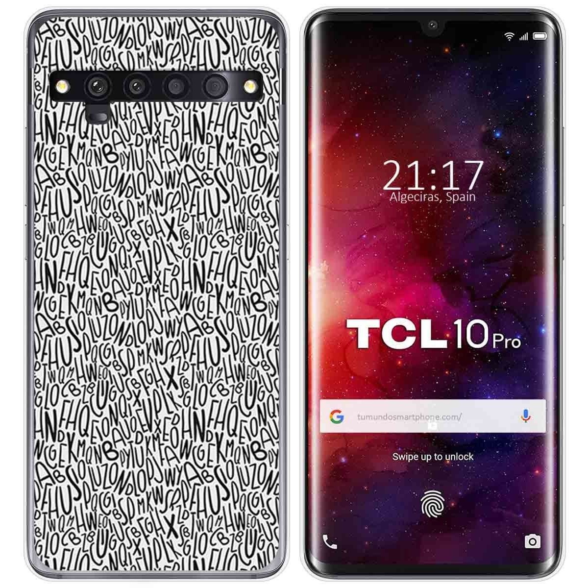 Funda Gel Tpu para TCL 10 Pro diseño Letras Dibujos