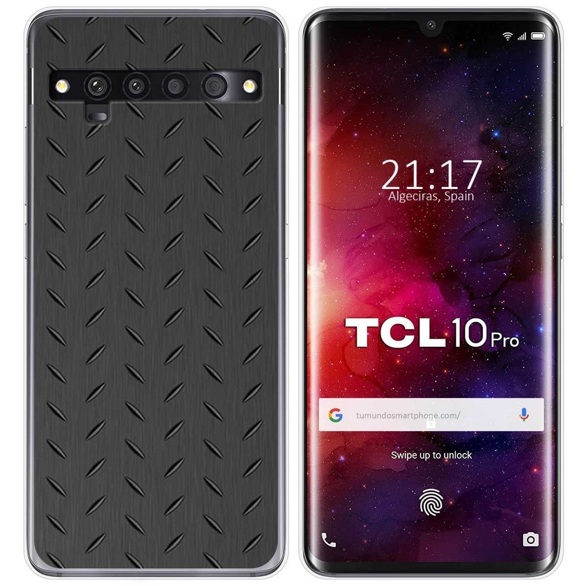 Funda Gel Tpu para TCL 10 Pro diseño Metal Dibujos