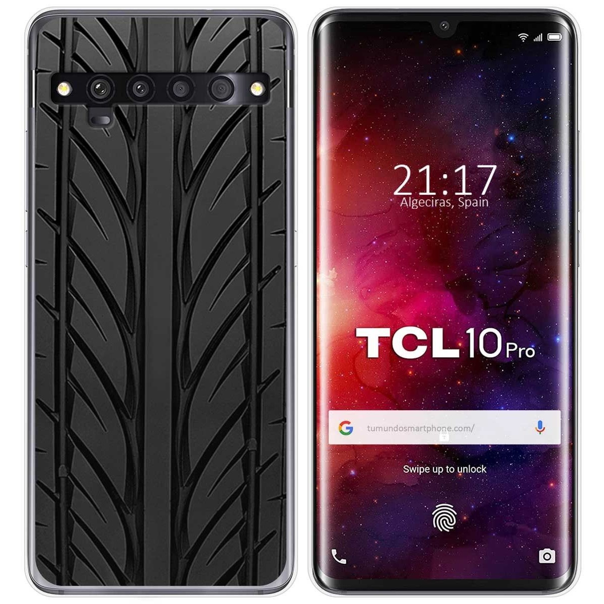 Funda Gel Tpu para TCL 10 Pro diseño Neumatico Dibujos