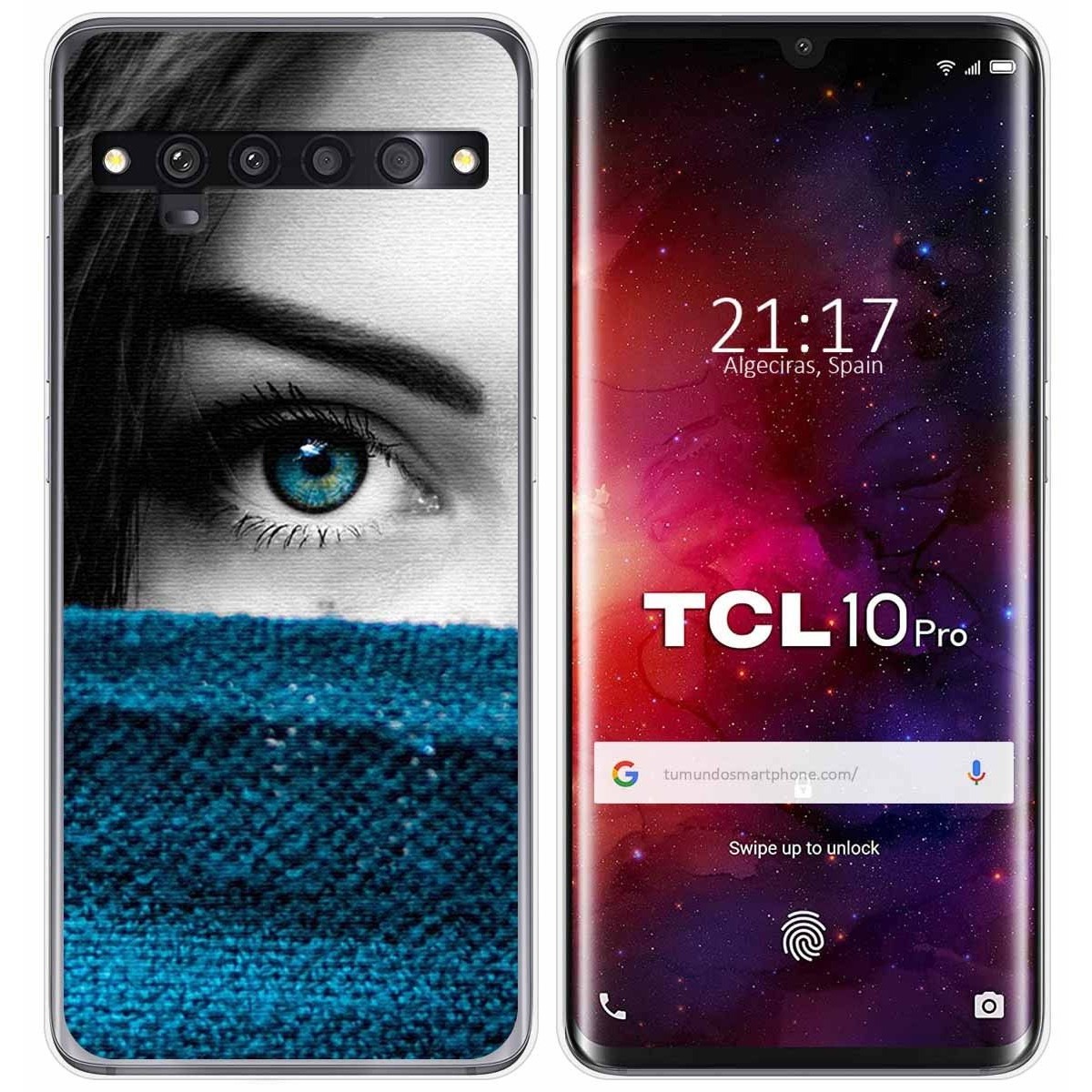Funda Gel Tpu para TCL 10 Pro diseño Ojo Dibujos
