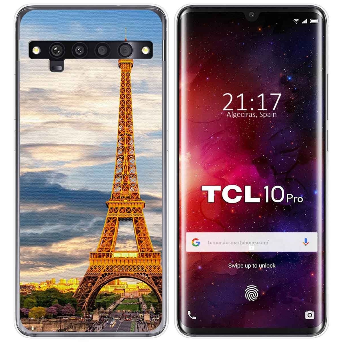 Funda Gel Tpu para TCL 10 Pro diseño Paris Dibujos