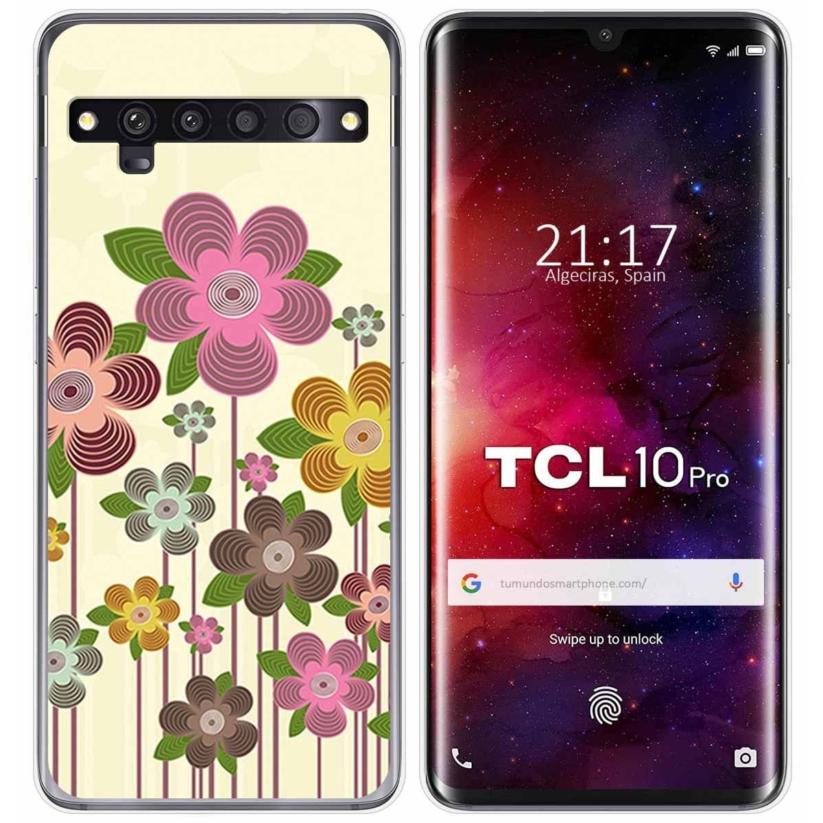 Funda Gel Tpu para TCL 10 Pro diseño Primavera En Flor Dibujos