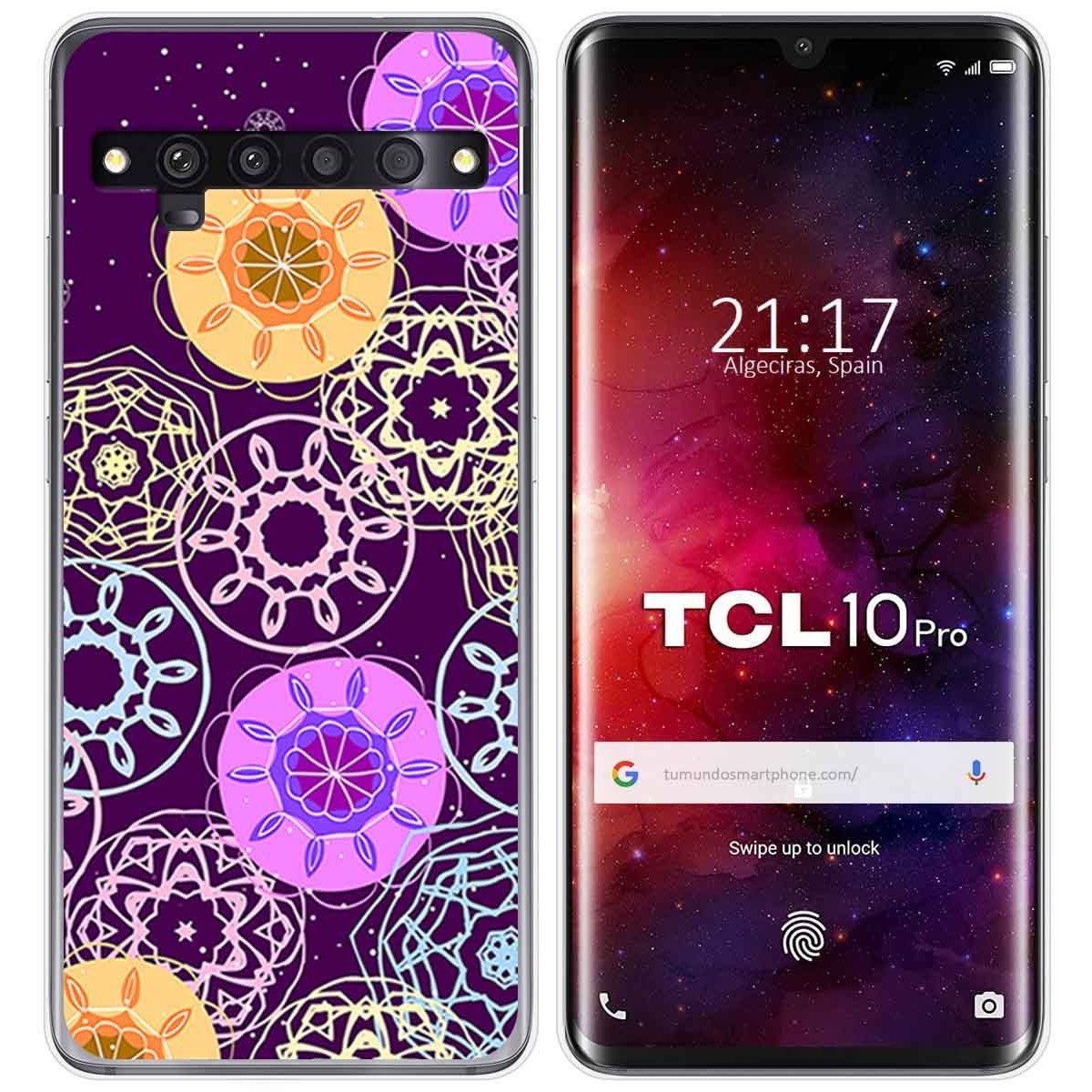 Funda Gel Tpu para TCL 10 Pro diseño Radial Dibujos