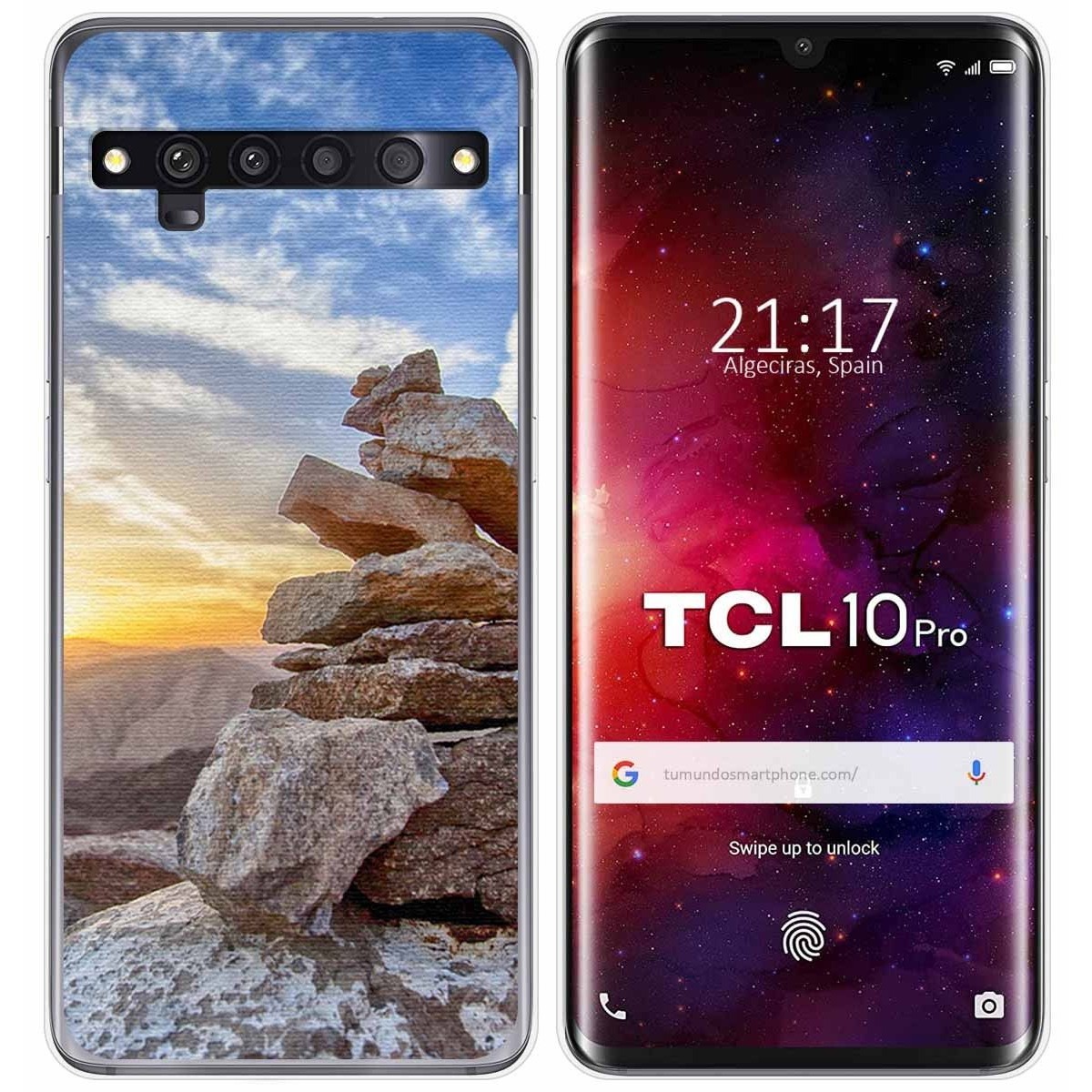 Funda Gel Tpu para TCL 10 Pro diseño Sunset Dibujos