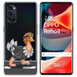 Funda Gel Transparente para Oppo Reno 4 Pro 5G diseño Avestruz Dibujos