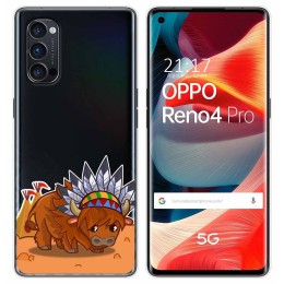 Funda Gel Transparente para Oppo Reno 4 Pro 5G diseño Bufalo Dibujos