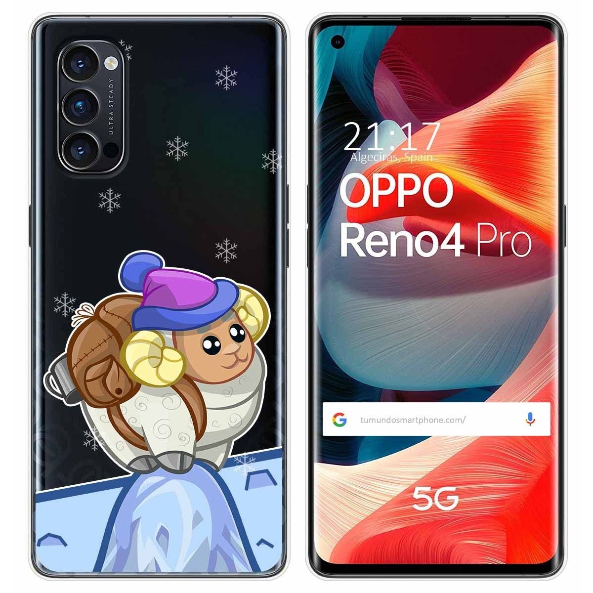 Funda Gel Transparente para Oppo Reno 4 Pro 5G diseño Cabra Dibujos