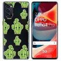 Funda Gel Transparente para Oppo Reno 4 Pro 5G diseño Cactus Dibujos