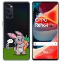 Funda Gel Transparente para Oppo Reno 4 Pro 5G diseño Conejo Dibujos