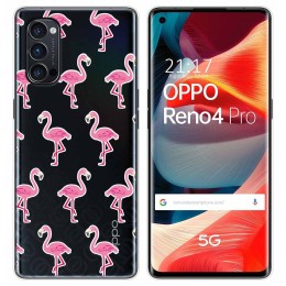 Funda Gel Transparente para Oppo Reno 4 Pro 5G diseño Flamenco Dibujos