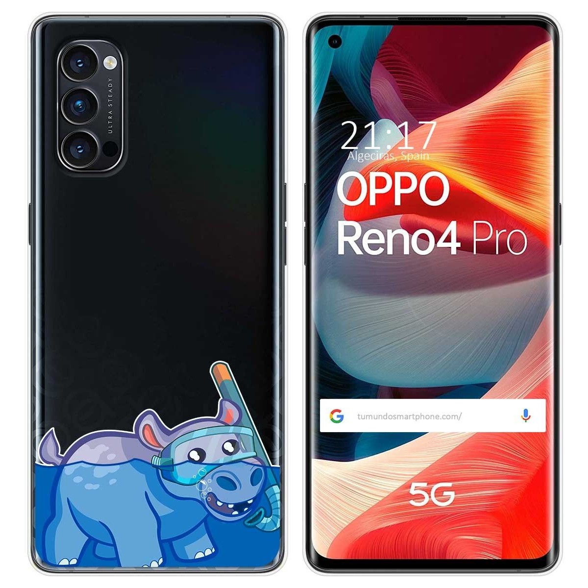 Funda Gel Transparente para Oppo Reno 4 Pro 5G diseño Hipo Dibujos