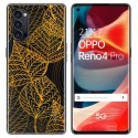 Funda Gel Transparente para Oppo Reno 4 Pro 5G diseño Hojas Dibujos
