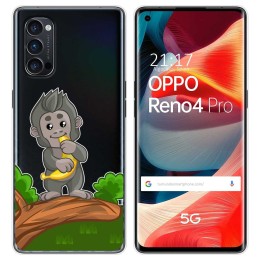 Funda Gel Transparente para Oppo Reno 4 Pro 5G diseño Mono Dibujos