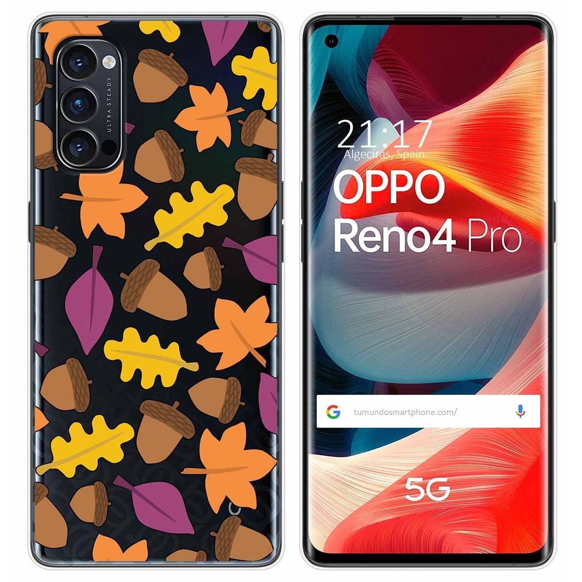 Funda Gel Transparente para Oppo Reno 4 Pro 5G diseño Otoño Dibujos