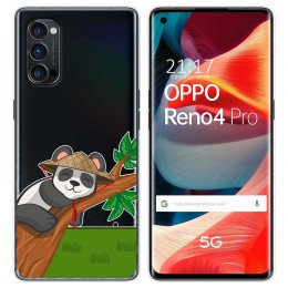Funda Gel Transparente para Oppo Reno 4 Pro 5G diseño Panda Dibujos