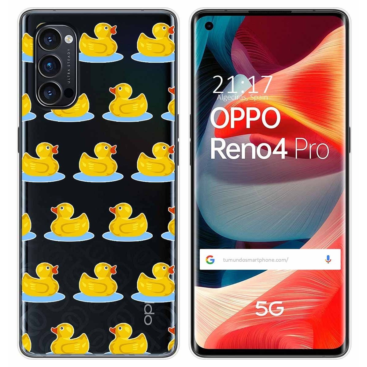 Funda Gel Transparente para Oppo Reno 4 Pro 5G diseño Pato Dibujos