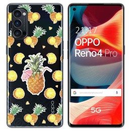 Funda Gel Transparente para Oppo Reno 4 Pro 5G diseño Piña Dibujos