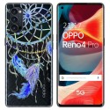 Funda Gel Transparente para Oppo Reno 4 Pro 5G diseño Plumas Dibujos