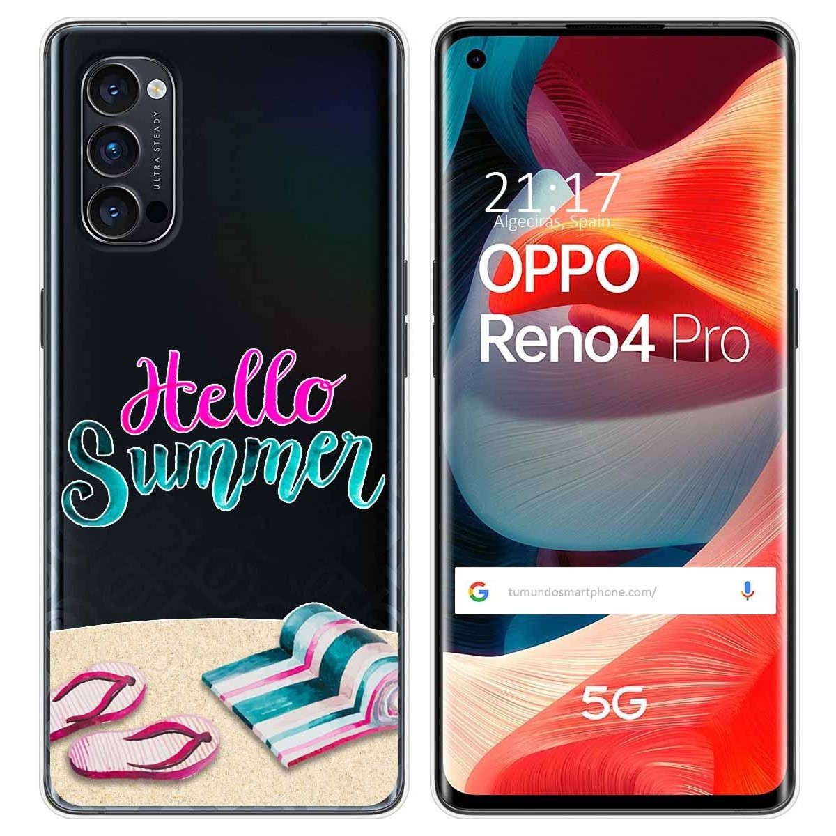 Funda Gel Transparente para Oppo Reno 4 Pro 5G diseño Summer Dibujos