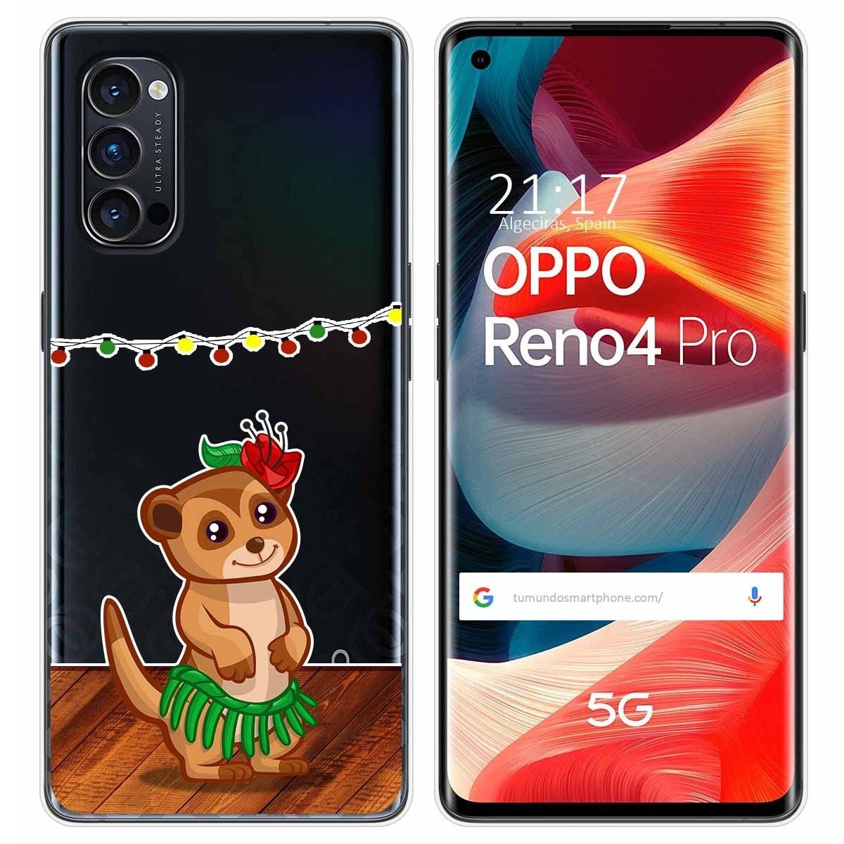 Funda Gel Transparente para Oppo Reno 4 Pro 5G diseño Suricata Dibujos