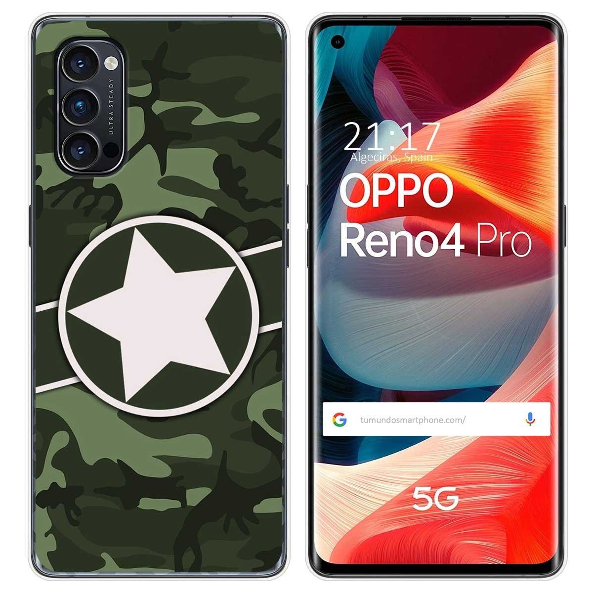 Funda Gel Tpu para Oppo Reno 4 Pro 5G diseño Camuflaje 01 Dibujos