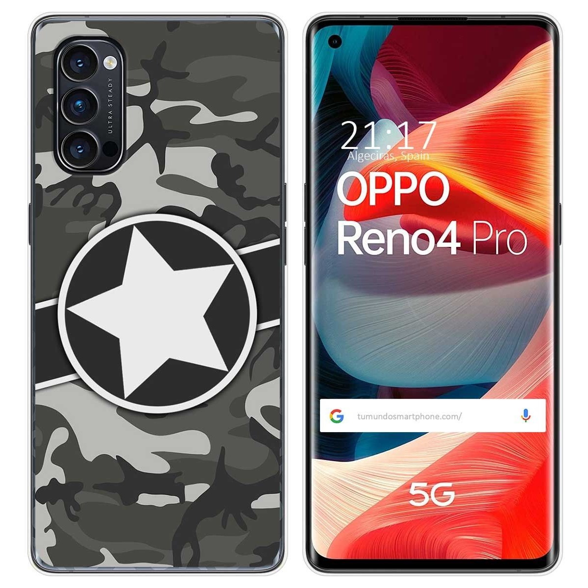 Funda Gel Tpu para Oppo Reno 4 Pro 5G diseño Camuflaje 02 Dibujos