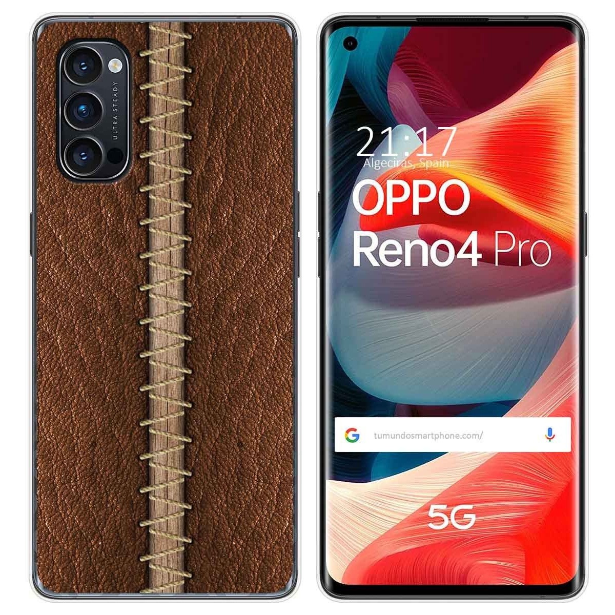 Funda Gel Tpu para Oppo Reno 4 Pro 5G diseño Cuero 01 Dibujos