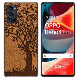 Funda Gel Tpu para Oppo Reno 4 Pro 5G diseño Cuero 03 Dibujos