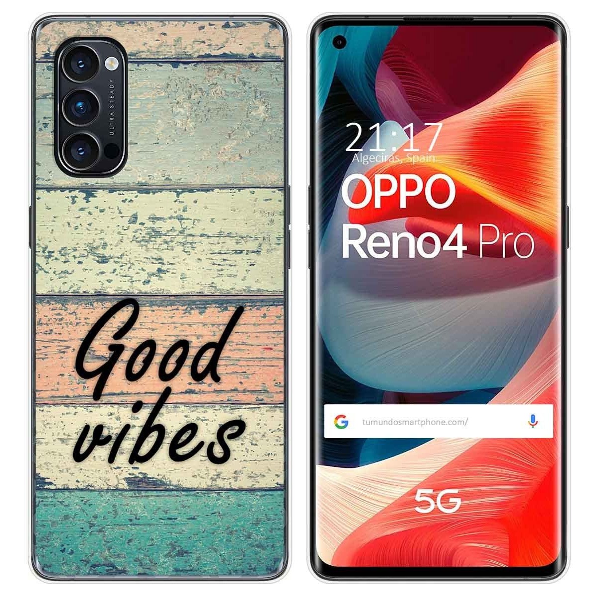 Funda Gel Tpu para Oppo Reno 4 Pro 5G diseño Madera 01 Dibujos