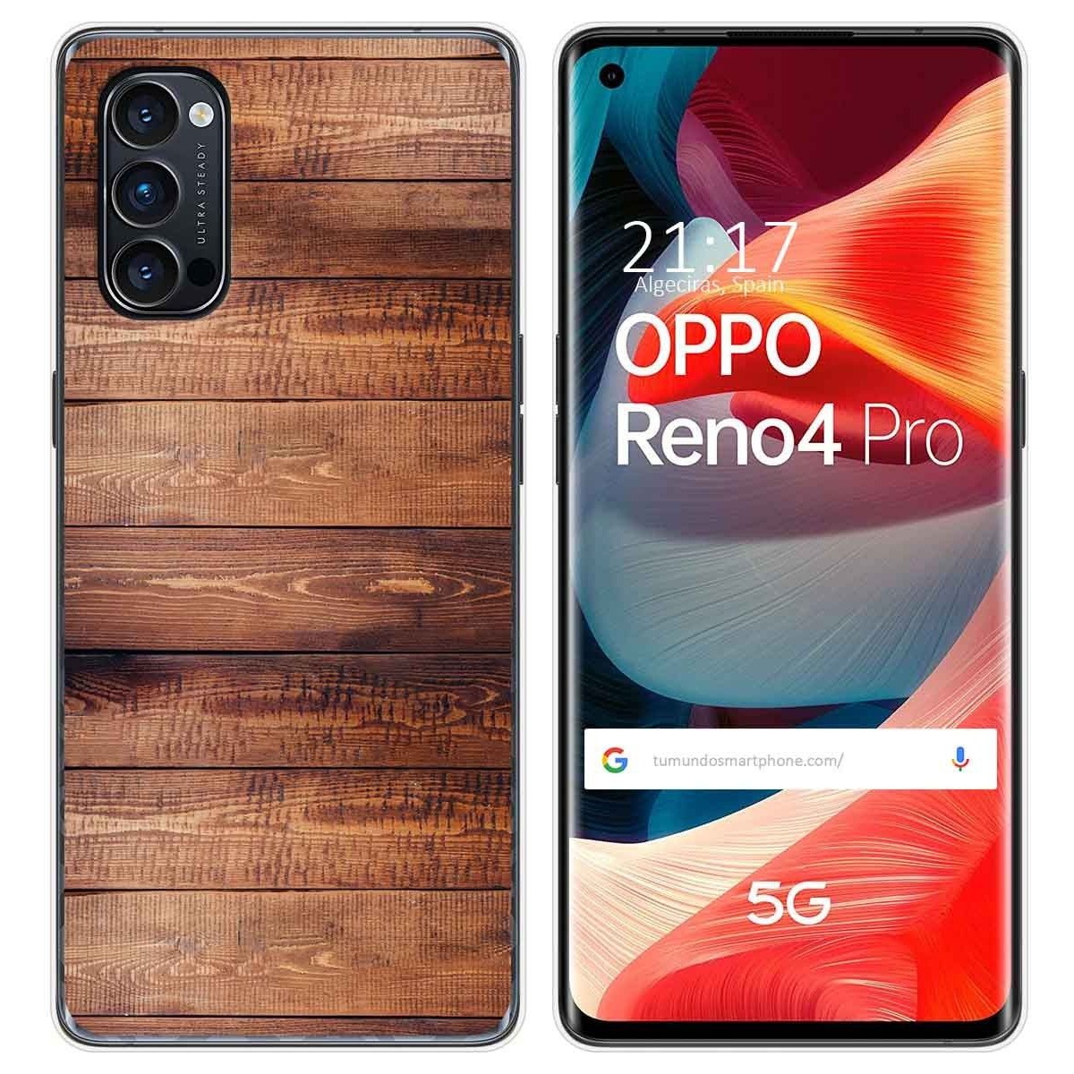 Funda Gel Tpu para Oppo Reno 4 Pro 5G diseño Madera 02 Dibujos
