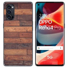 Funda Gel Tpu para Oppo Reno 4 Pro 5G diseño Madera 03 Dibujos