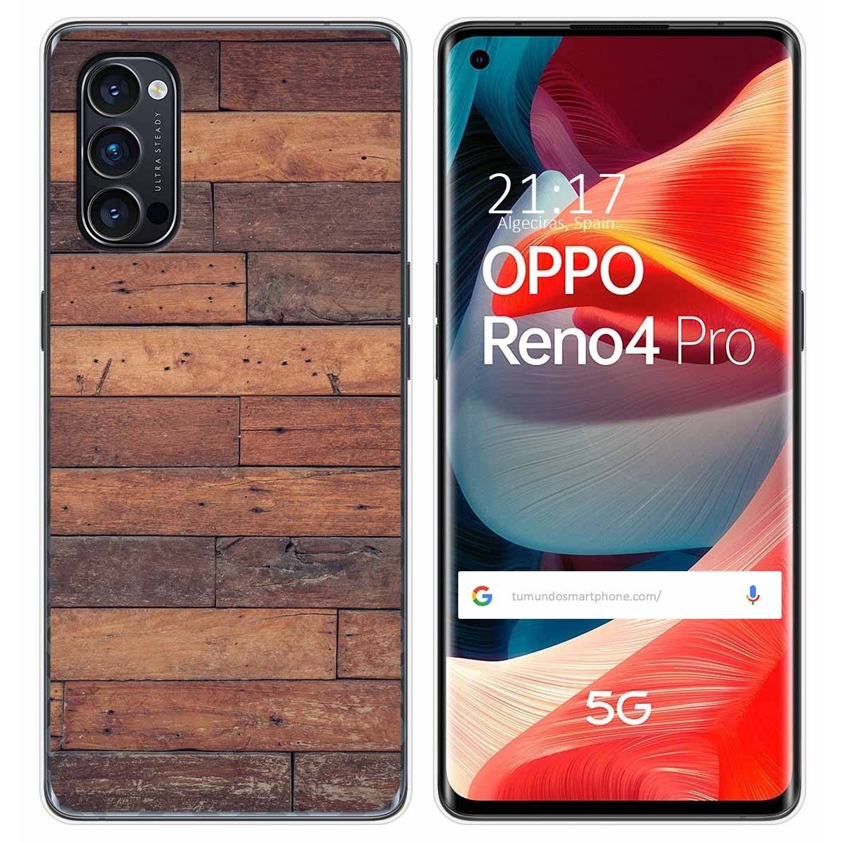 Funda Gel Tpu para Oppo Reno 4 Pro 5G diseño Madera 03 Dibujos