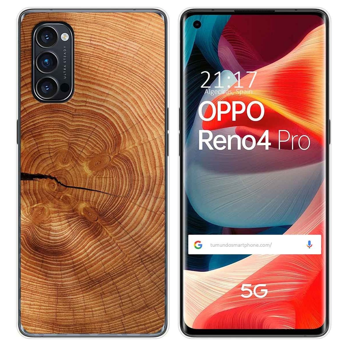 Funda Gel Tpu para Oppo Reno 4 Pro 5G diseño Madera 04 Dibujos