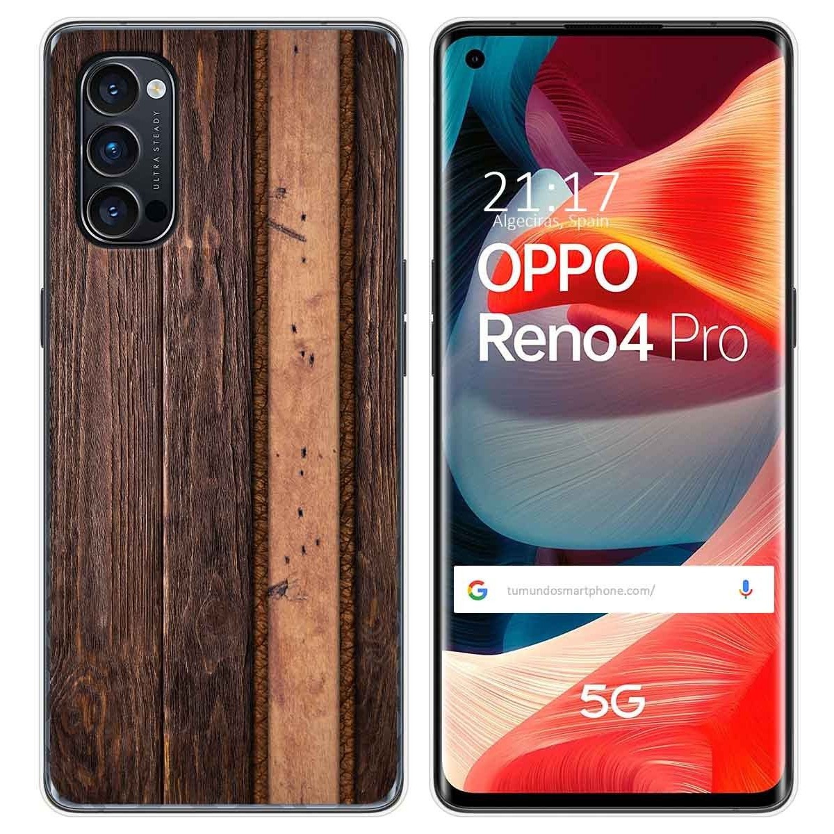 Funda Gel Tpu para Oppo Reno 4 Pro 5G diseño Madera 05 Dibujos