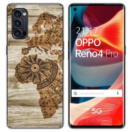 Funda Gel Tpu para Oppo Reno 4 Pro 5G diseño Madera 07 Dibujos