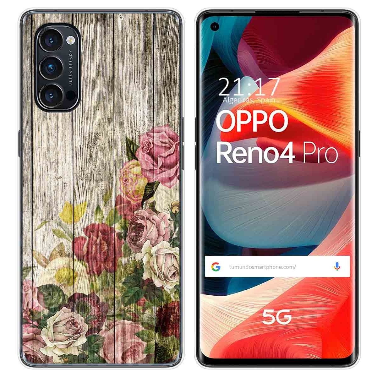 Funda Gel Tpu para Oppo Reno 4 Pro 5G diseño Madera 08 Dibujos