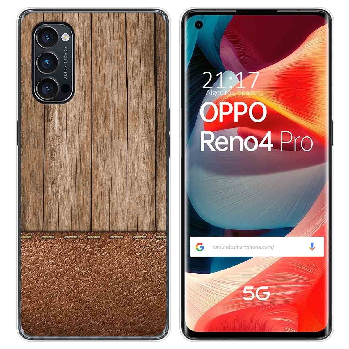 Funda Gel Tpu para Oppo Reno 4 Pro 5G diseño Madera 09 Dibujos