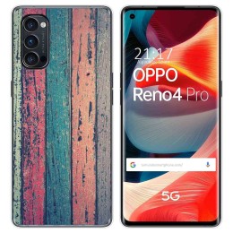 Funda Gel Tpu para Oppo Reno 4 Pro 5G diseño Madera 10 Dibujos