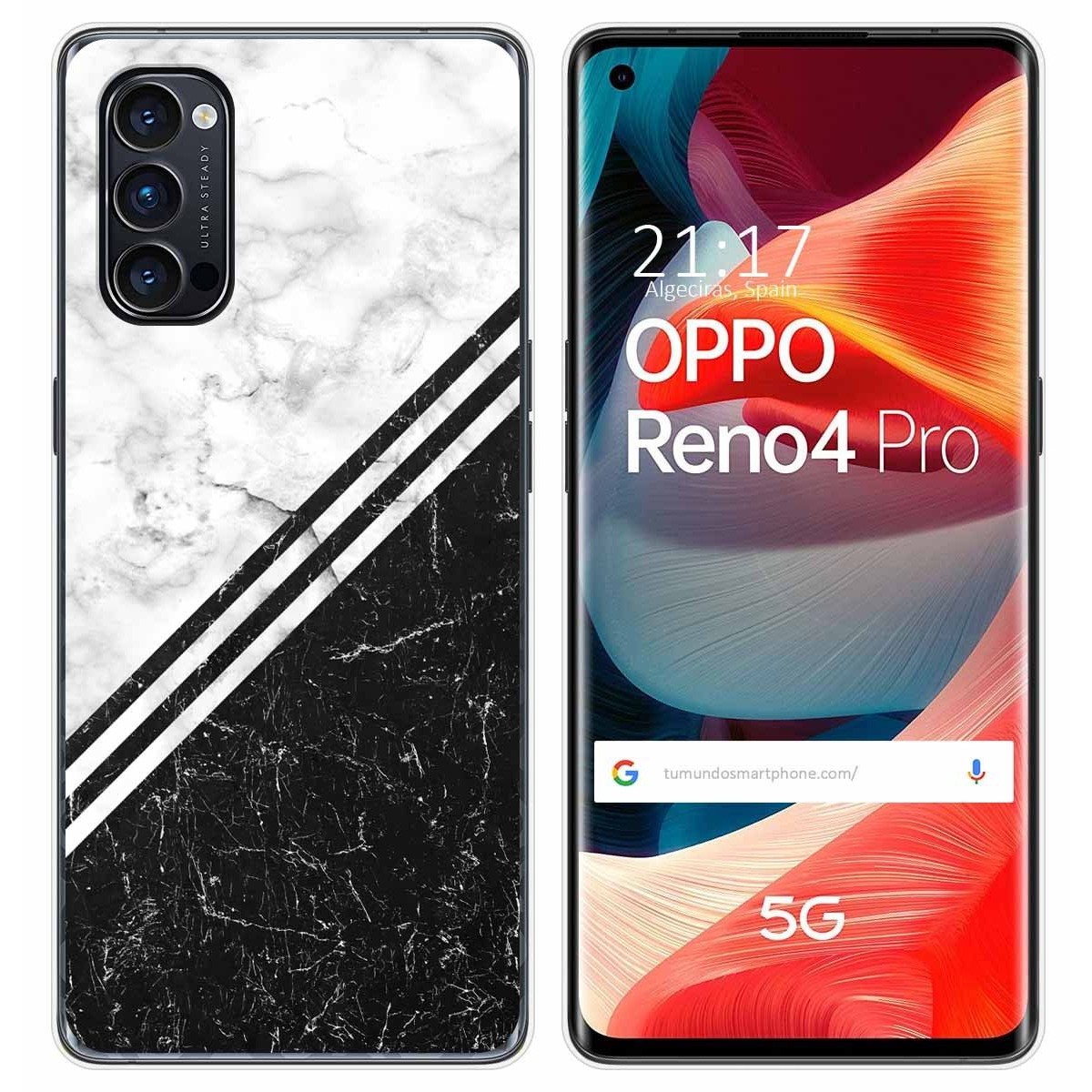 Funda Gel Tpu para Oppo Reno 4 Pro 5G diseño Mármol 01 Dibujos