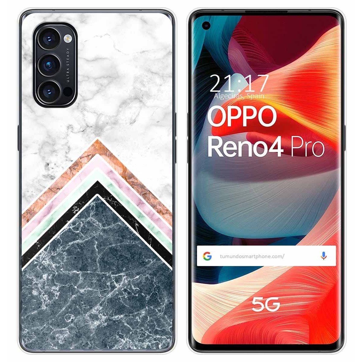Funda Gel Tpu para Oppo Reno 4 Pro 5G diseño Mármol 05 Dibujos
