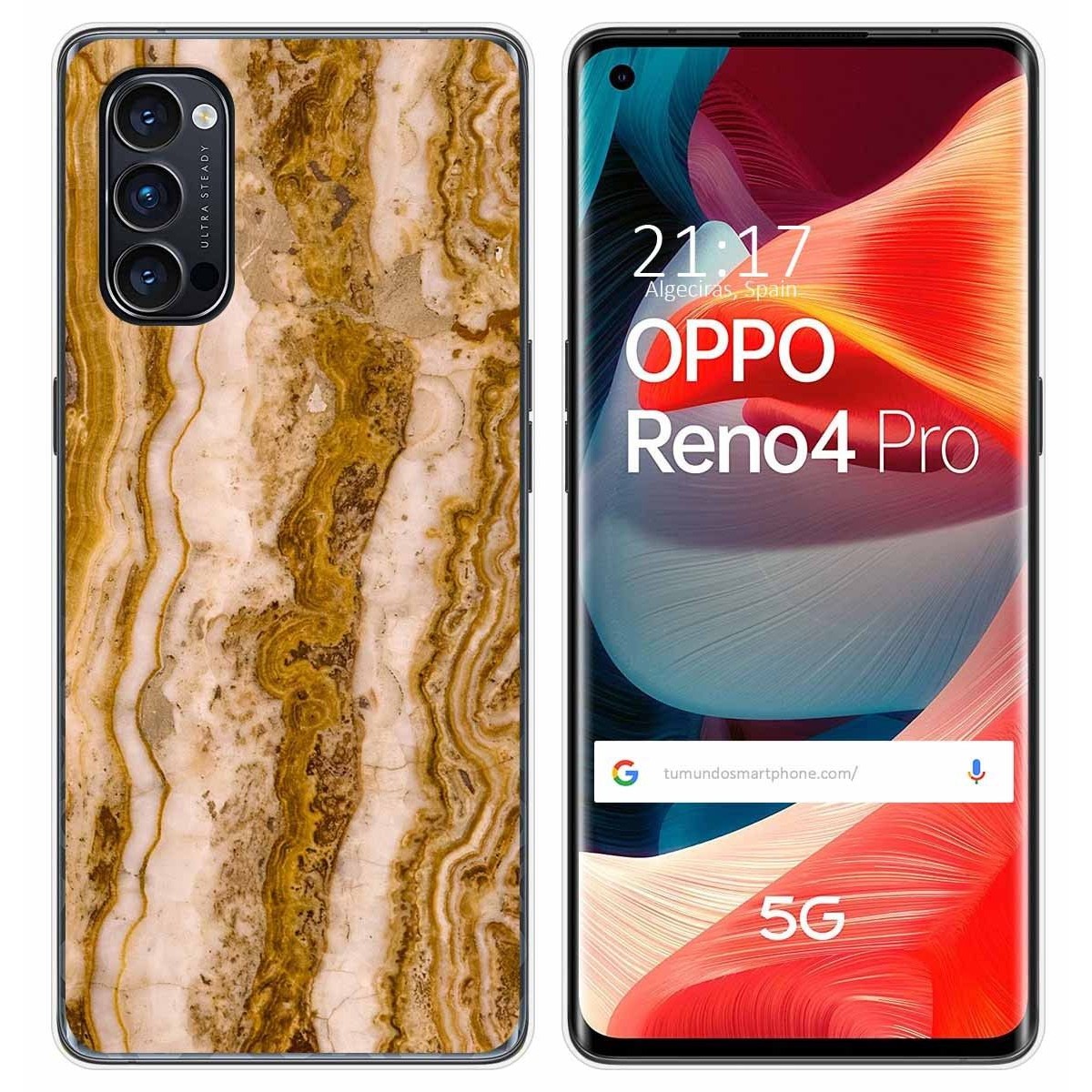 Funda Gel Tpu para Oppo Reno 4 Pro 5G diseño Mármol 10 Dibujos
