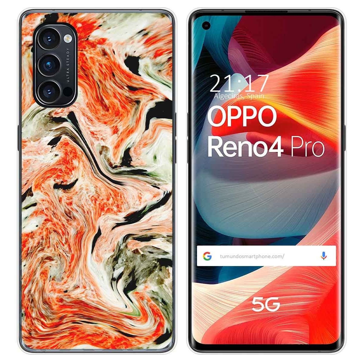 Funda Gel Tpu para Oppo Reno 4 Pro 5G diseño Mármol 12 Dibujos