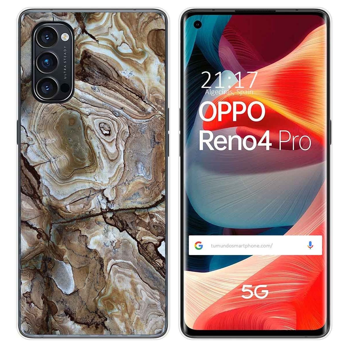Funda Gel Tpu para Oppo Reno 4 Pro 5G diseño Mármol 14 Dibujos