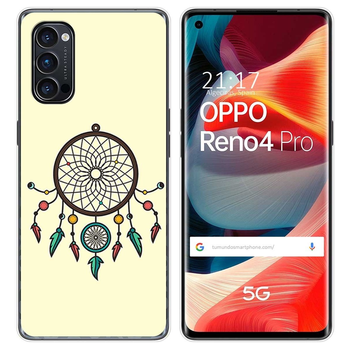 Funda Gel Tpu para Oppo Reno 4 Pro 5G diseño Atrapasueños Dibujos