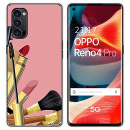 Funda Gel Tpu para Oppo Reno 4 Pro 5G diseño Brochas Dibujos