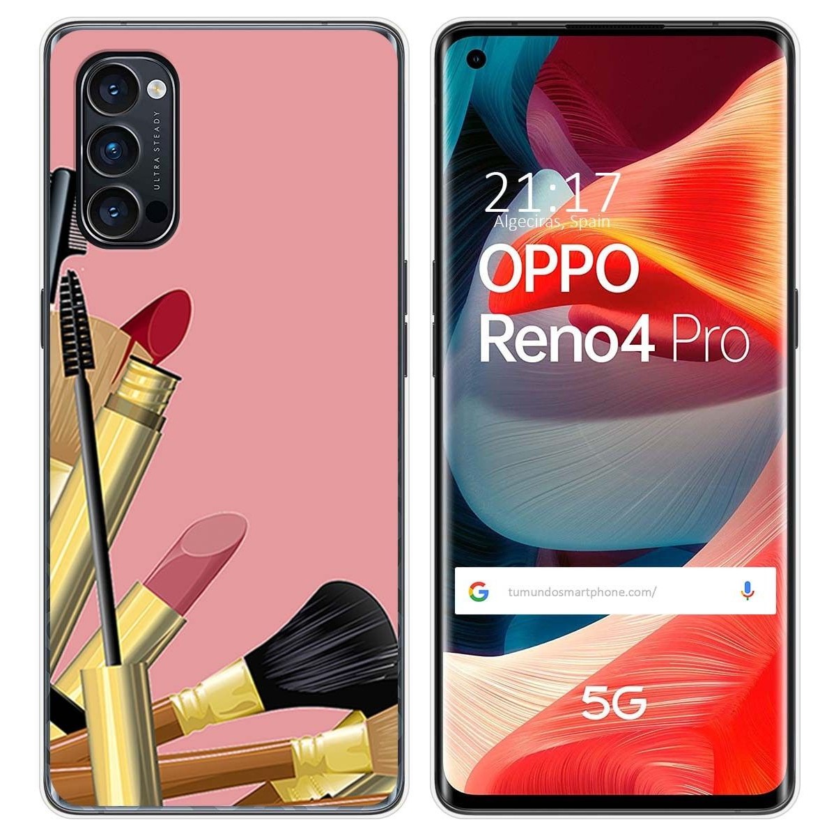 Funda Gel Tpu para Oppo Reno 4 Pro 5G diseño Brochas Dibujos
