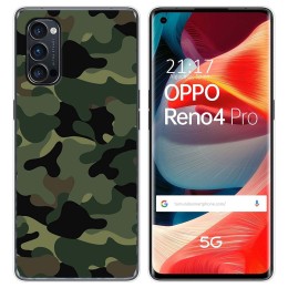 Funda Gel Tpu para Oppo Reno 4 Pro 5G diseño Camuflaje Dibujos
