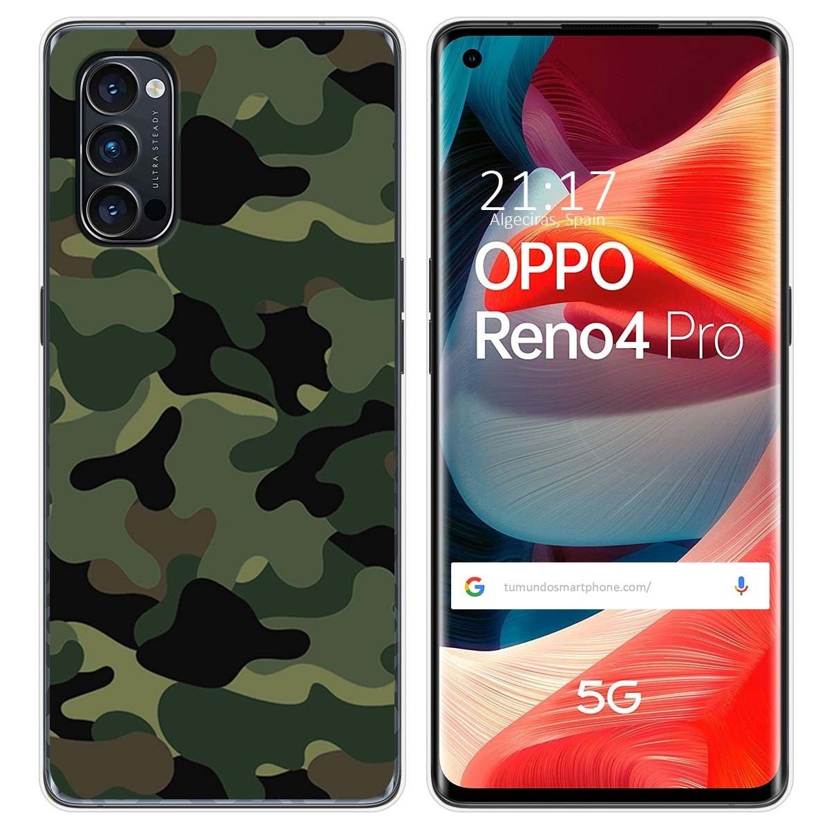 Funda Gel Tpu para Oppo Reno 4 Pro 5G diseño Camuflaje Dibujos